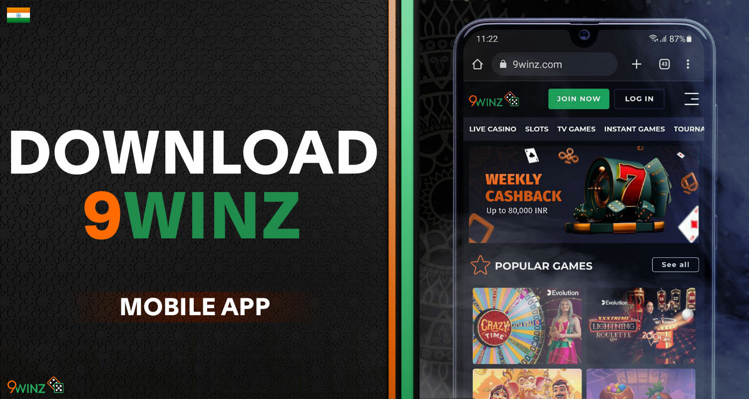 Detailed information about the mobile application of the bookmaker 9winz India